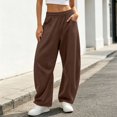 thumbnail image 2 of DHFJKG Wide Leg Pants For Women Baggy Joggers Elastic Waist Oversized Athletic Trousers With Pockets, 2 of 5