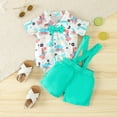 thumbnail image 2 of Icvfdpl Toddler Boys Girls Short Sleeve Cartoon Prints T Shirt Tops Shorts Gentleman Outfits Cute Baby Beachwear, 2 of 7