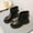 B_ Black, variant on Mwjwdo Girls Mid Calf Boots Children's Fashionable Casual Short Boots Comfortable Soft Material Round Toe for Casual Wear Perfect for Fall Winter White 28
