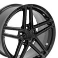 thumbnail image 5 of OE Wheels CV07B 19 Inch Rim Fits Base Corvette C6 Z06 Style 5x120.65 19x10 Gloss Black - Hollander 5342 (1), 5 of 5