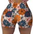 thumbnail image 2 of Rateoe Whimsical peony blossom Printed Power Workout Shorts for Women Tummy Control Squat Proof Ribbed Thick Seamless Scrunch Active Short-Small, 2 of 8