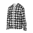 thumbnail image 2 of Haiem Black Tartan Plaid UPF 50+ Fishing Shirts for Men Long Sleeve UV Sun Protection Hoodie Non-Mask Outdoor Hiking Shirts, 2 of 9