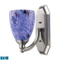 thumbnail image 1 of 1 Light Vanity In Satin Nickel And Starburst Blue Glass - LED, 1 of 1