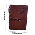 thumbnail image 3 of CQCYD Vintage Leather Journal Notebook, 5.5x4.1 Inch Bound Diary, 320 Lined Pages, Handmade Refillable Notepad, Travel Sketchbook for Writing Drawing and Planner, 3 of 6
