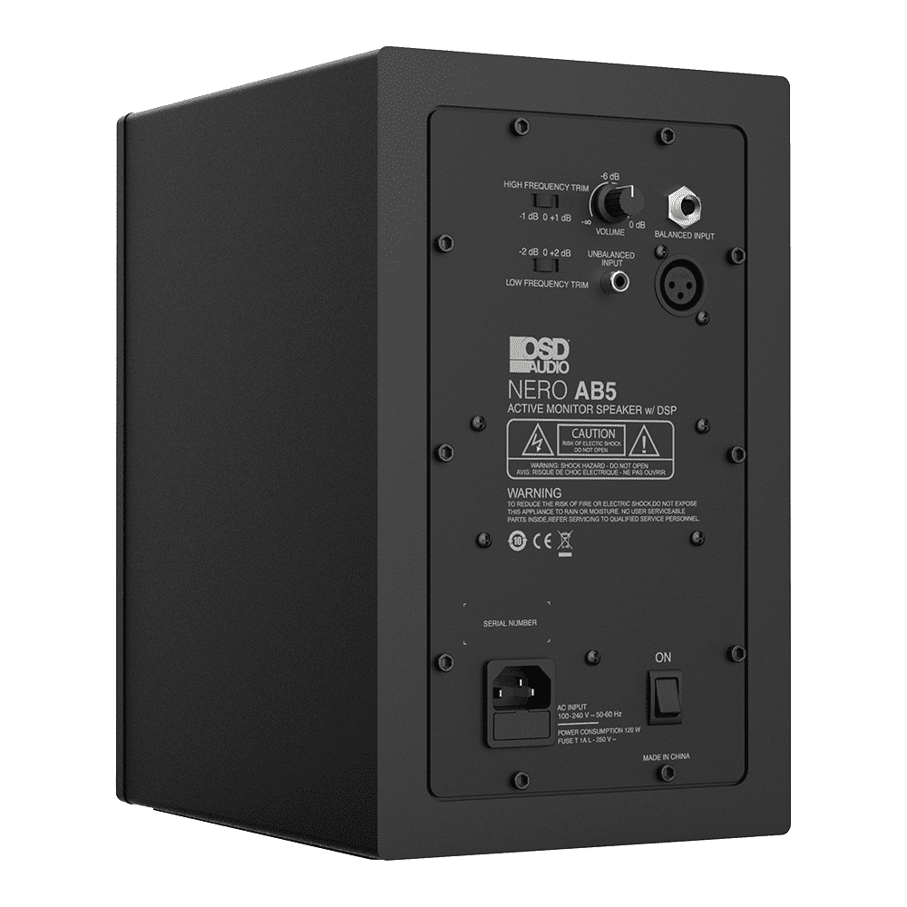 OSD Nero AB5 5.25" Active Powered Studio Monitor Speaker Magnetic Cover Single