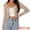 Brown, variant on Women's Stripe Knitted Butterfly Buckle Crop Sweater Cardigan Tops M Brown