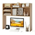 thumbnail image 1 of Giantex Desktop Bookshelf, Desk Hutch Shelf for Computer Monitor, 3-Tier Display Storage Rack, Natural, 1 of 9
