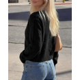 thumbnail image 4 of FreshPretty Cardigan Sweaters for Women Fall Long Sleeve Lightweight Knit,Button Front,Crewneck Drop Shoulder Business Casual Outfits,Soft Textured Cropped Sweater,Loose Daily Wear Travel Vacation, 4 of 8