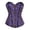 Purple, variant on Women's Gothic Corset Tops Bustier Waist Cincher Underbust Corsets Vest Tank Top, Green Size L