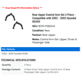 thumbnail image 2 of Rear Upper Control Arm Set 2 Piece - Compatible with 2002 - 2005 Hyundai XG350 2003 2004, 2 of 2