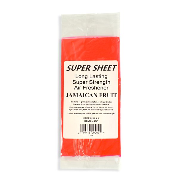 Super Sheet Small (7.5"x3.75") Under Seat Car Air Freshener (Jamaican