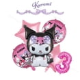 thumbnail image 5 of 1 juego de globos Kuromi, suministros para fiestas, globo de aluminio redondo de 18 pulgadas y 32 pulgadas con números del 1 al 9, decoración para fiestas, temática de Sanrio, regalo para eventos fami, 5 of 5