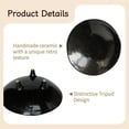thumbnail image 4 of ABCISI Wabi Sabi Ceramic Bowl, 6.1 Inch Handcrafted Tripod Design for Snacks, Sauces, Dips, Decorative Serving Bowl for Kitchen, Dining Table, Coffee Table (Black), 4 of 12