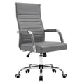 thumbnail image 7 of Lacoo Mid-Back Faux Leather Office Desk Chair Executive Conference Task Chair with Arms, Gray, 7 of 7