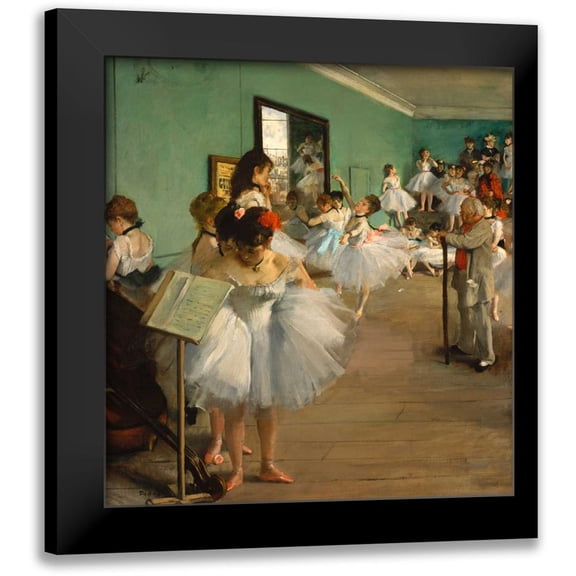 Degas, Edgar 12x13 Black Modern Framed Museum Art Print Titled - The Dance Class