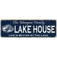 thumbnail image 1 of The MARQUEZ Family Lake House Sign 6x18 Metal Fishing Cabin Decor 106180101357, 1 of 1