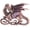Purple, variant on Medieval dragon-shaped crystal rhinestone animal brooch, clothing decoration pin