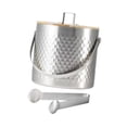 thumbnail image 4 of Cubo de hielo, cubo de cerveza con tapa y pinza, cubo de metal multiusos para bebidas, cubo enfriador de bebidas para fiestas en restaurantes y bufés 3 L Plata, 4 of 9