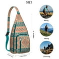 thumbnail image 3 of Plaid Retro Sling Backpack - Vintage Style Crossbody Bag, Small Hiking Pack for Essentials, 3 of 4