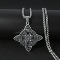 thumbnail image 3 of Witch Knot Stainless Steel Necklace Celtics Knot Wiccan Protective Amulet Supernatural Witchcraft Pendant Jewelry Gift, 3 of 9