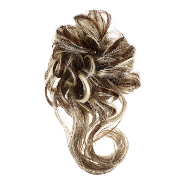 Postizo de moño desordenado, coleteros para moño, soporte para moño, accesorios para el cabello