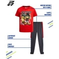 thumbnail image 3 of Pro Athlete Boys' Active Pants Set - 2 Piece Performance T-Shirt and Tricot Jogger Sweatpants - Sports Outfit for Boys (8-16), 3 of 7
