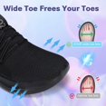 thumbnail image 3 of Zapatillas de tenis sin cordones ZOVE con punta ancha para mujer 8819, 3 of 7
