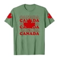 thumbnail image 4 of Fgnfyis T-Shirts Graphiques pour Femmes pour l'Été, Tenue Décontractée, Confortable, Manches Courtes, Col Rond, Tee avec Imprimé Patriotique de la Fête du Canada, T-Shirts pour Femmes Vert TTG, 4 of 4