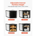 thumbnail image 3 of VEVOR Corner Bread Box for Kitchen Counter Double Layer Bamboo Storage Container Black, 3 of 9