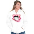 thumbnail image 3 of Betty Boop Eat Ya Heart Out XOXO Zip Hoodie Sweatshirt Women Brisco Brands S, 3 of 5
