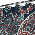 thumbnail image 4 of Artistic Ethnic Shower Curtain - Colorful Paisley Floral Pattern, Bohemian Vintage Decor, 72x84 Inches, 4 of 5