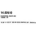 thumbnail image 4 of Chaparral Boat Deck Graphic Decal 14.02610 | 203 VR Blue (Set of 2), 4 of 4