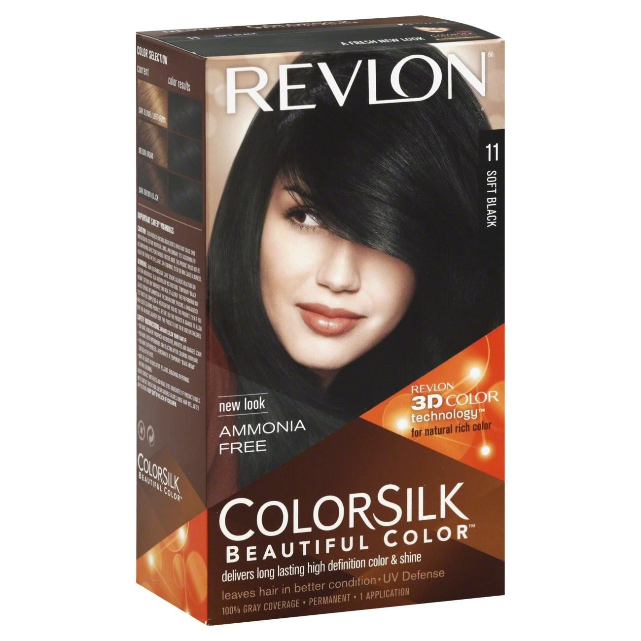 Revlon Colorsilk Beautiful Permanent Hair Color, 11 Soft Black, 3 Pack -  Walmart.com