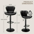 thumbnail image 5 of TLSUNNY Bar Stools Set of 2, Adjustable Height PU Leather Swivel Stools with Footrest and Back, Counter Height for Bar, Home, Kitchen, Cafes, 5 of 12