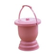 thumbnail image 2 of Serenable Chamber Pot Portable Spittoon Night Urinal Container Night Urinal with Handle Spittoon with Lid for Car Home Woman Kids Adults Pink, 2 of 9
