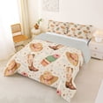 thumbnail image 3 of jejeloiu Rustic Cowgirl Hat Full Size Comforter Sets Kids,Western Cowboy Theme Bedding Sets,Reversible,3pcs, 3 of 8