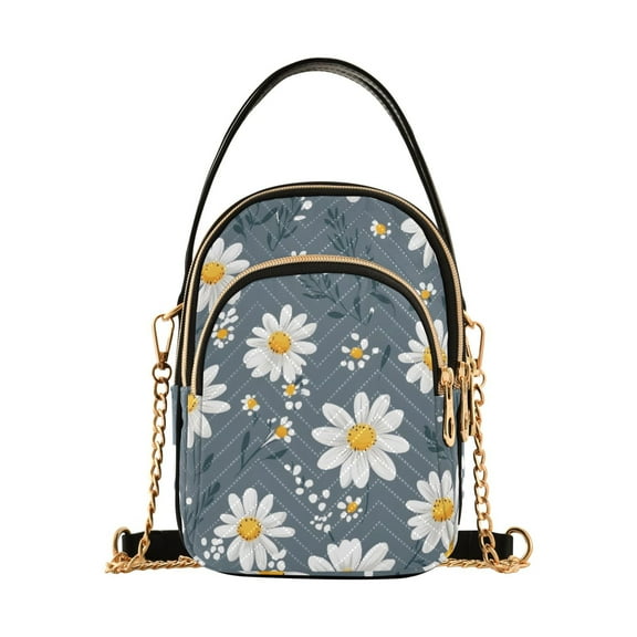 joogoo Women Daisy Floral Chain Crossbody Bags Shoulder Handbag Phone Purse