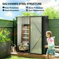 thumbnail image 4 of Outsunny Remise de Rangement Extérieure 5 Pieds X 3 Pieds avec Porte Simple, Noir, 4 of 10