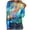 Blue, variant on IROINNID Polyester Long Sleeve T Shirt for Women Casual Printed Loose Round Neck T-shirt Tops Blouse,Hot Pink