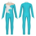 thumbnail image 6 of YEAHDOR Kids Girls Gymnastics Acrobatics Long Jumpsuit Long Sleeve Shiny Rhinestones Bodysuit Ballerina Leotard Lake Green 10, 6 of 7