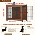 thumbnail image 3 of SAYGOGO 32.5" Furniture Style Dog Crate End Table, Heavy Duty Corrosion-Resistant Steel Frame, Front & Side Doors with Sliding Latches, 4 Casters with Brakes, Ventilated Easy Clean, 3 of 6