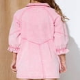 thumbnail image 4 of CNKOO Robe Chemise en Denim Décontractée d'Été pour Femmes Manches Courtes Babydoll à Volants Robe en Jean Ample Tunique, 4 of 7