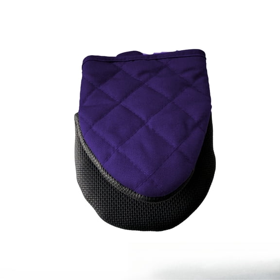 HEETLY 7-Inch Mini Oven Mitts,1-Pair Set,500°F Heat Resistant with Neoprene Grip,Purple