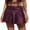 Wine, variant on HGIEYS Women Leather Slit Split Mini Skort High Rise Bodycon Short Skirt