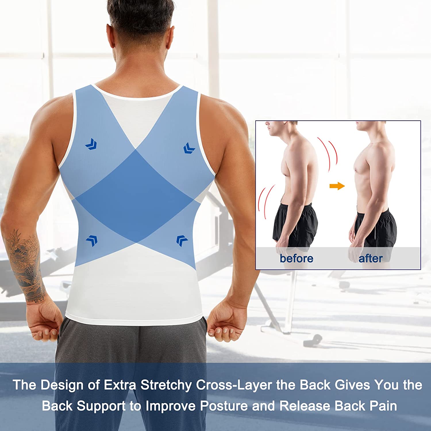 Gotoly Compression Shirt for Men Slimming Undershirt Body Shaper Tank Top  for Gynomastica Sleeveless Shapewear Vest (as1, Alpha, x_s, s, Regular,  Regular, Black) : : Clothing, Shoes & Accessories
