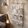 thumbnail image 5 of ShaoXinWan Multi Compartment Fabric Storage Organizer, Foldable Ventilated Wall Hanging Pocket Bag, Multi Size Sundry Caddy for Bathroom Bedroom Cosmetic & Dorm Storage, 5 of 6