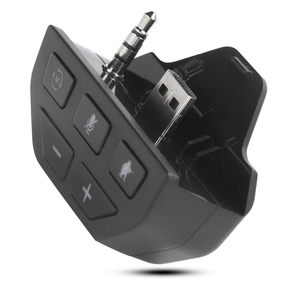 Qiilu Gamepad Headset Adapter Easy To Use Durable ABS Material Plug And Play Gamepad Headphone Converter Office For Home Controller