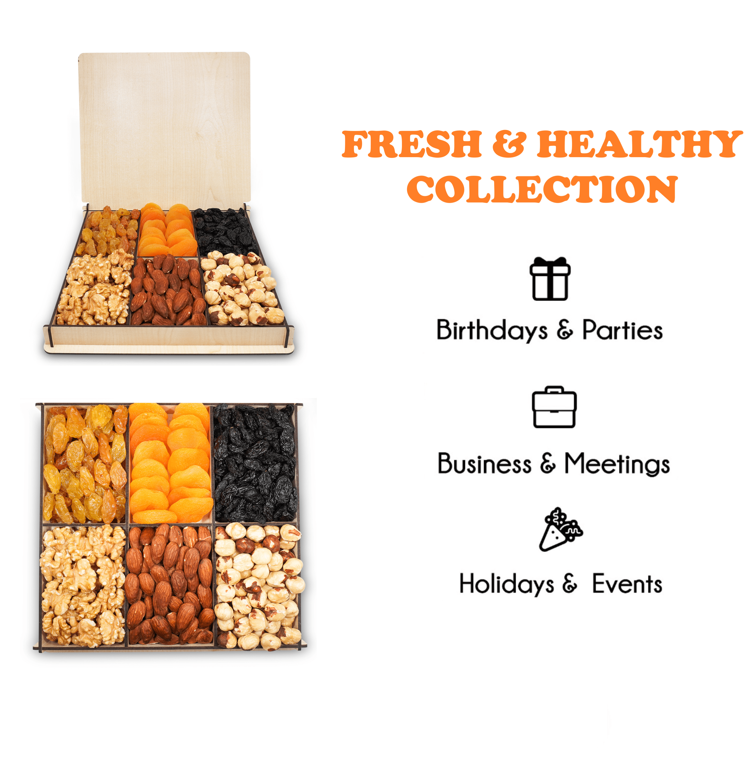 Christmas Nuts Fruit Gift, Business Customer Boxes, Gourmet Food, Holiday, Secret Garden's