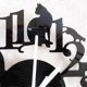 thumbnail image 5 of Black cat wall clock hook antique indoor wall clock Scandinavian clock cute cat (black), 5 of 5