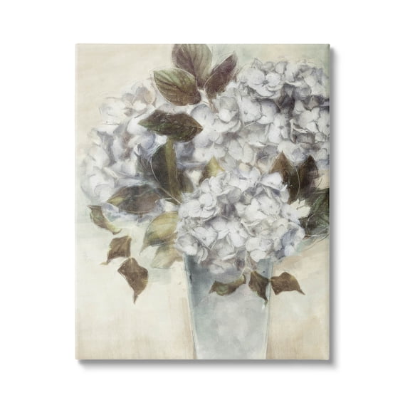 Stupell Industries Traditional White Blossom Bouquet Vase Painting Gallery Wrapped Canvas Print Wall Art, Design by Nina Blue